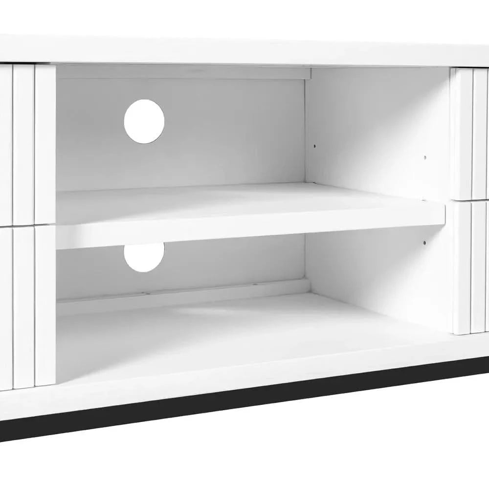 PEMBROKE OAK TIMBER 4-DRAWER TV UNIT ETU WHITE 200CM