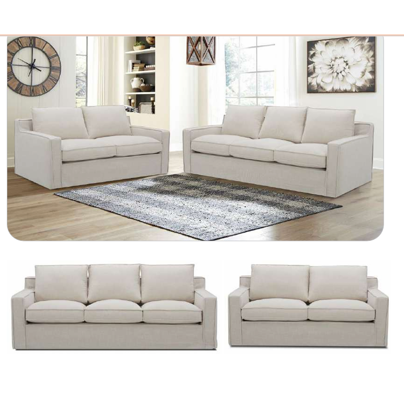 ALLARD FABRIC 3-SEATER SOFA STONE - MyChocolateWood