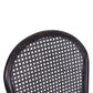 DUMAS SOLID OAK & RATTAN DINING CHAIR BLACK