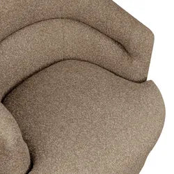 BRYNN BOUCLE SWIVEL ARMCHAIR COCOA