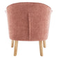 ELMORE CHENILLE FABRIC TUB CHAIR/OCCASIONAL CHAIR CORAL