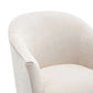 ELMORE CHENILLE FABRIC TUB CHAIR/OCCASIONAL CHAIR CREAM