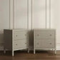JAYLA LARGE BEIGE 2-DRAWER LARGE BEDSIDE TABLE