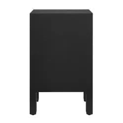 JAYLA PETITE BLACK 2-DRAWER BEDSIDE TABLE