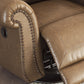 EMBER FAUX LEATHER 1 SEATER RECLINER ARMCHAIR/ROCKING CHAIR BROWN