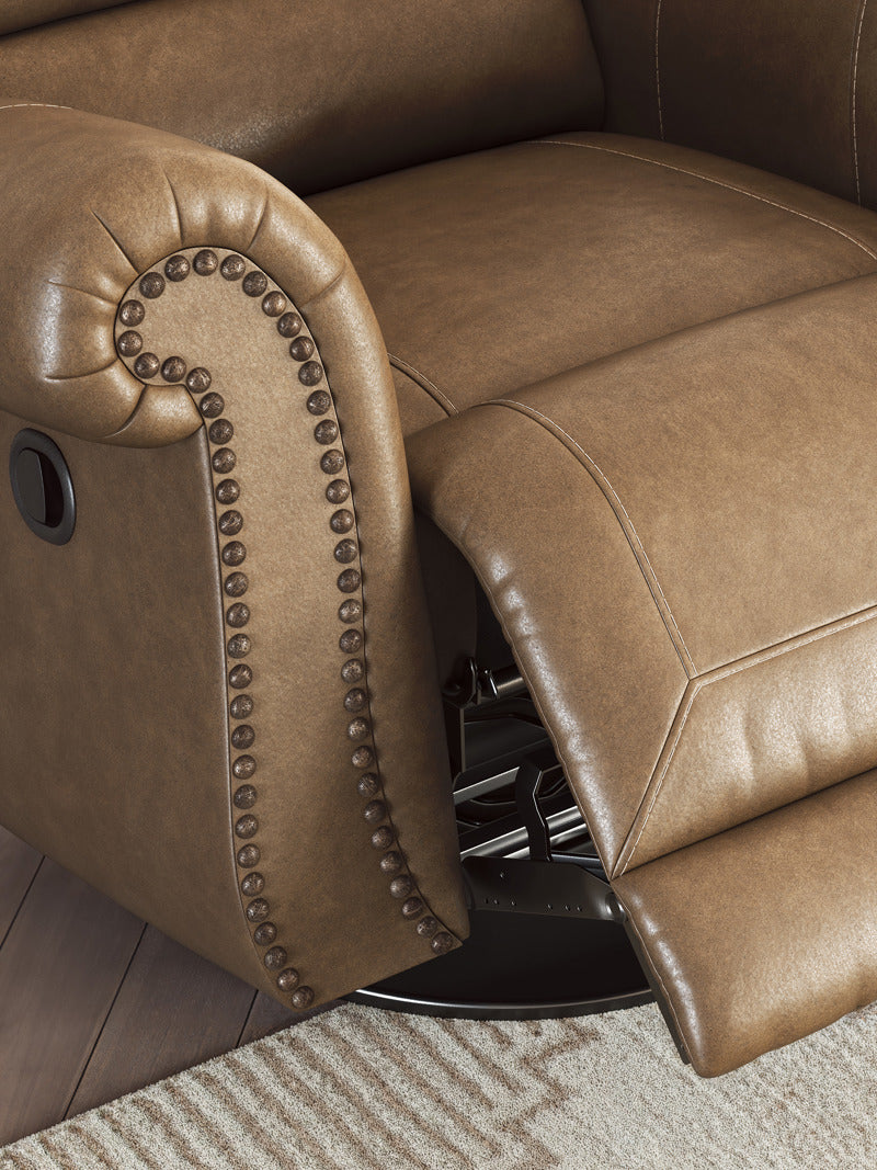 EMBER FAUX LEATHER 1 SEATER RECLINER ARMCHAIR/ROCKING CHAIR BROWN