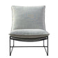 SILVA FABRIC ARMLESS LOUNGE CHAIR  EASY CHAIR ACCENT CHAIR IN WINTER