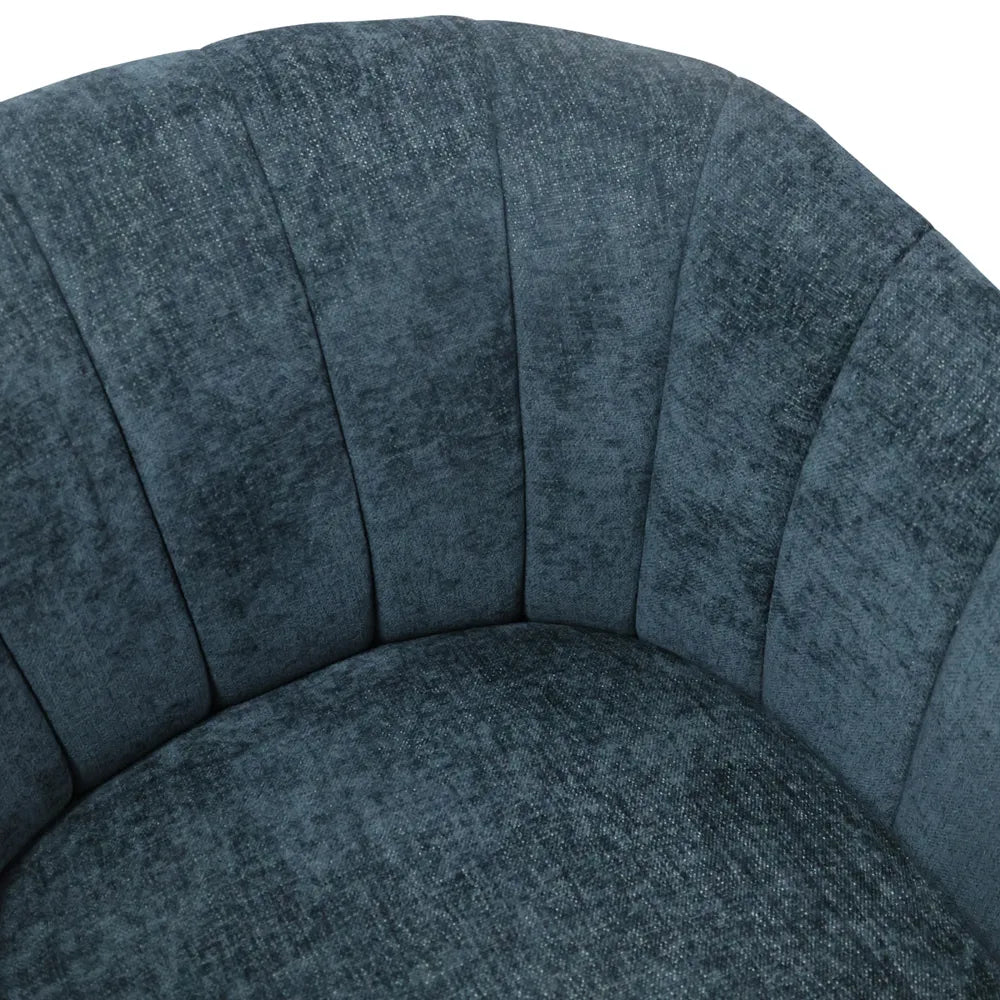 WINTHROP SWIVEL ARMCHAIR CHAIR/OCCASIONAL TEAL CHENILLE