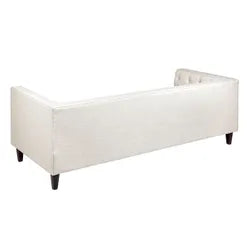 CLANCY-3-SEATER TUFTED SOFA NATURAL LINEN