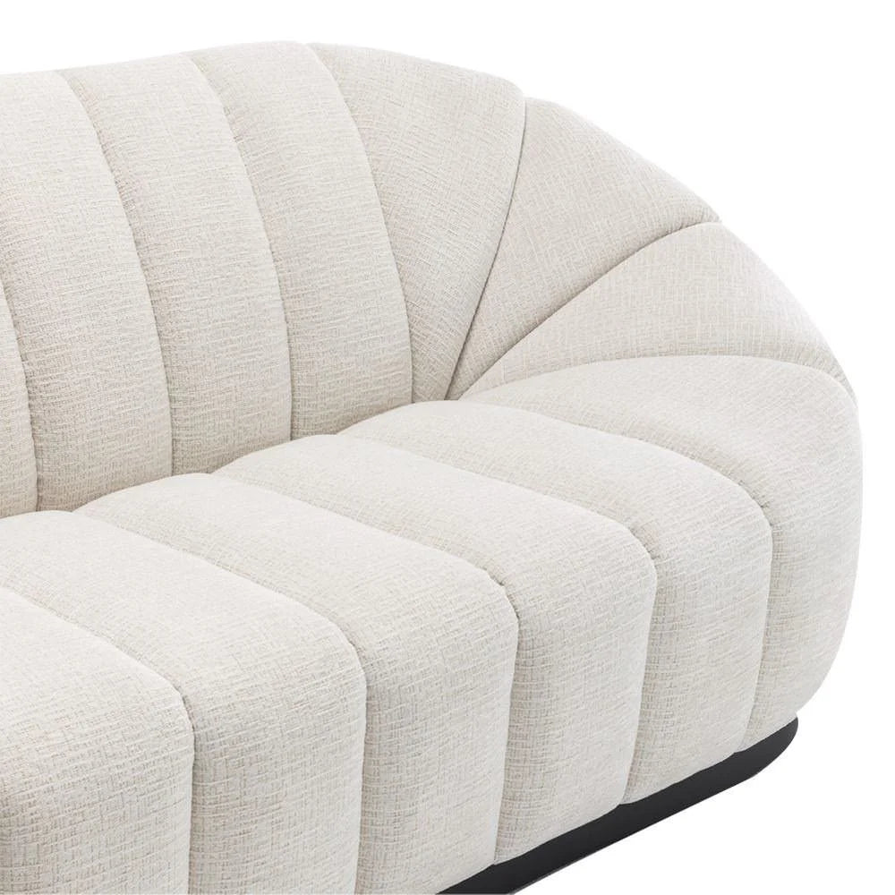 MADELEY 2.5-SEATER CHENILLE SOFA CREAM
