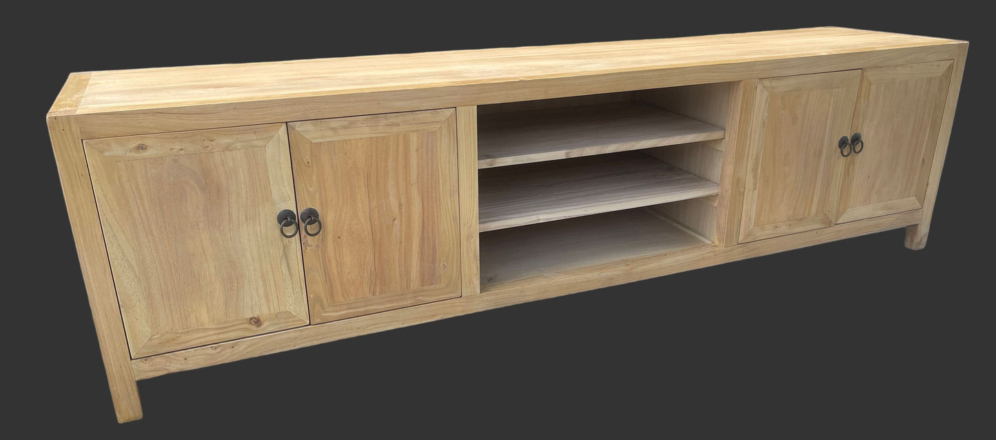 BORDEAUX SOLID ELM WOOD TV UNIT 200CM