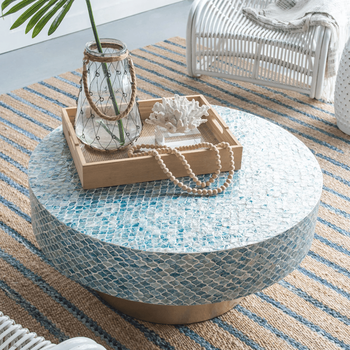CONCH ROUND SHELL COFFEE TABLE