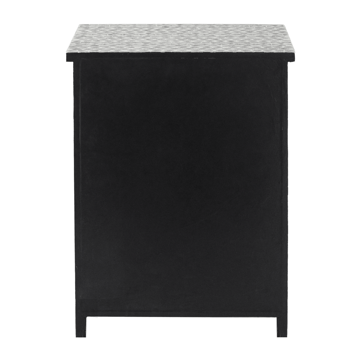 SANTA FE SIDE SHELL INLAY 3 DRAWER SIDE TABLE/BEDSIDE TABLE - MyChocolateWood