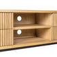 PEMBROKE OAK TIMBER 4-DRAWER TV UNIT ETU NATURAL 200CM
