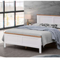 ASTLEY HAMPTONS LOOK 4-DRAWER TALLBOY 4-DRAWER CHEST OF DRAWERS WHITE /MID BROWN