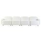 LORELEI  4-SEATER MODULAR SOFA CHENILLE - WHITE