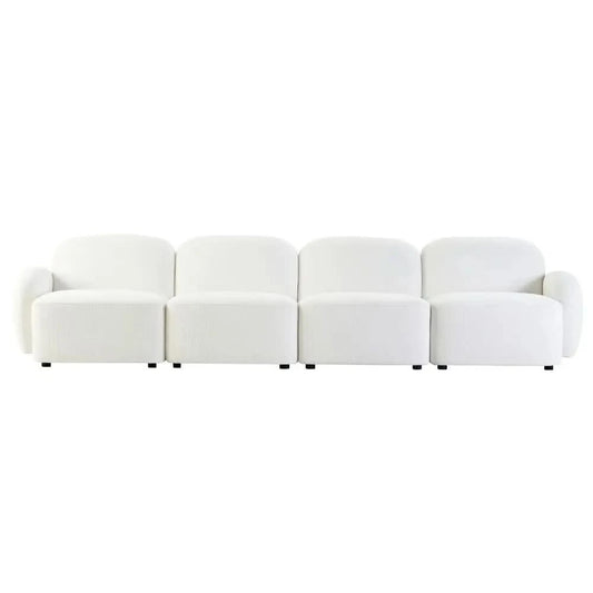 LORELEI  4-SEATER MODULAR SOFA CHENILLE - WHITE