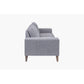 LIZ 3-SEATER + 2-SEATER MID-CENTURY GREY FABRIC SOFA SET