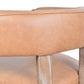 FELICE CARAMEL LEATHER DINING CHAIR WITH WHITEWASH LEGS