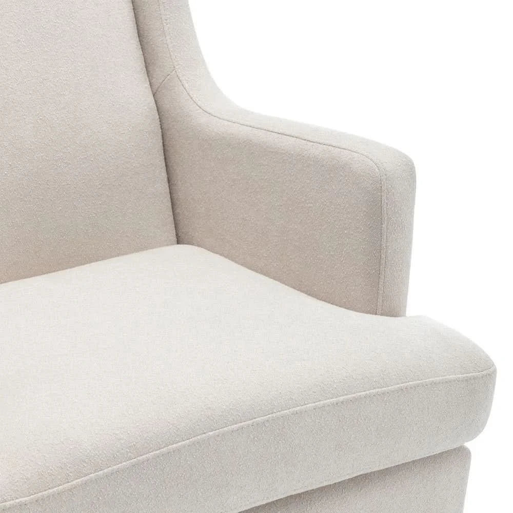 SILAS PEARL CHENILLE WING BACK ARMCHAIR/OCCASIONAL CHAIR
