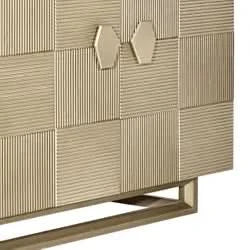 TALISA CONTEMPORARY 4-DOOR BUFFET/SIDEBOARD  ANTIQUE BRUSHED GOLD