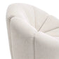MADELEY CHENILLE SWIVEL OCCASIONAL CHAIR ARMCHAIR CREAM