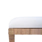 CROZAT MAHOGANY/RATTAN BENCH NATURAL MEDIUM