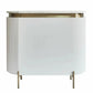 DENEUVE 3 DRAWER CHEST OF DRAWERS WHITE WITH CARRARA MARBLE TOP