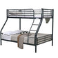 CURZON  BLACK SINGLE OVER DOUBLE  BUNK BEDS