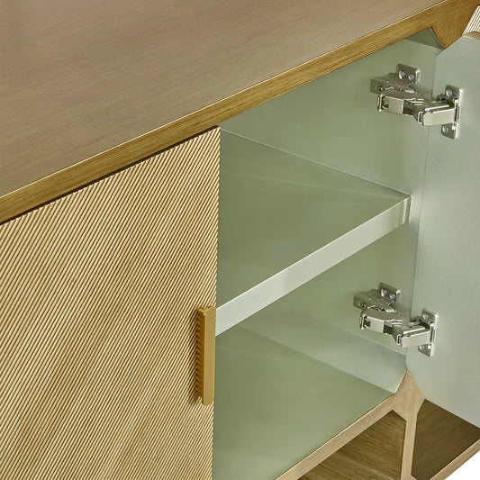 DELGARDO 4-DOOR BUFFET/SIDEBOARD BRUSHED ANTIQUE GOLD