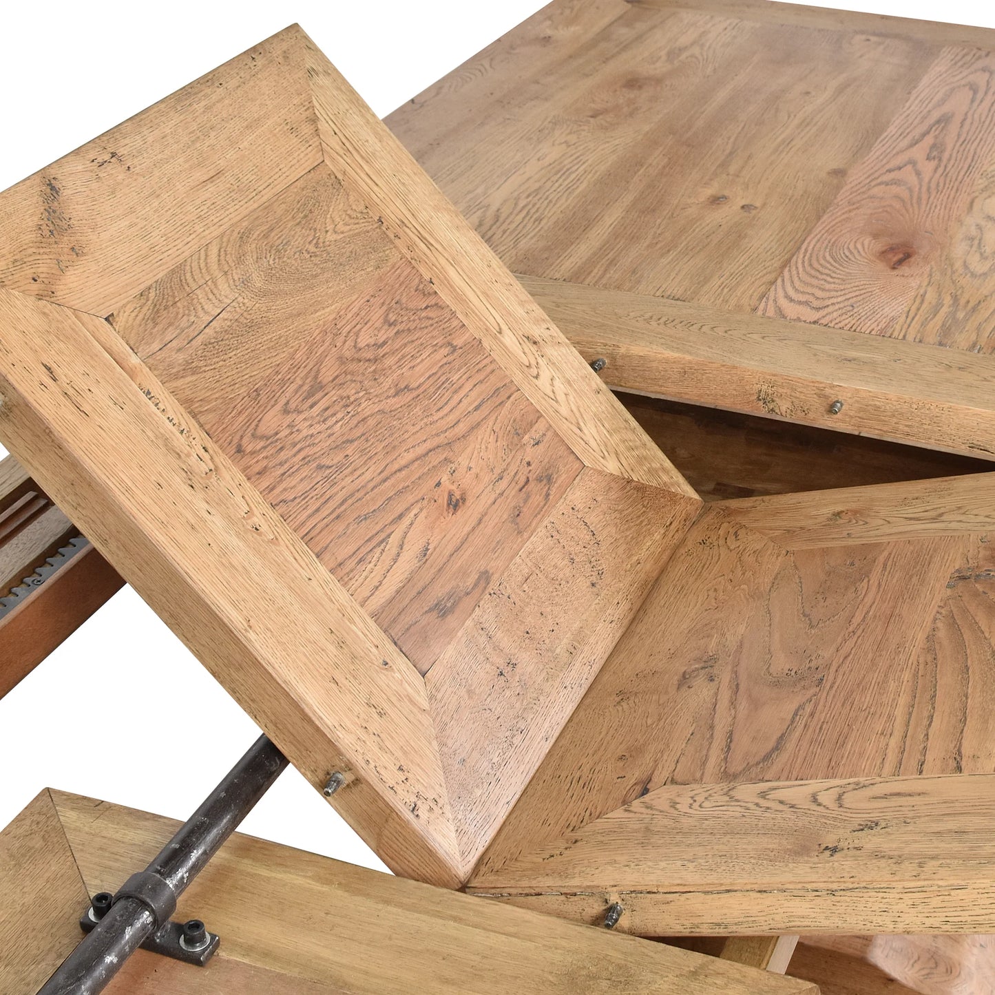 KAMURA SOLID OAK WOOD DOUBLE EXTENSION DINING TABLE NATURAL 310CM