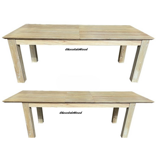 SINCLAIR RECYCLED ELM  TIMBER  RUSTIC EXTENSION DINING TABLE  FARMHOUSE 180-280CM