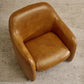 ANDERS TOP GRAIN COW LEATHER ARMCHAIR LIGHT BROWN