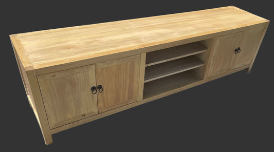 BORDEAUX SOLID ELM WOOD TV UNIT 200CM