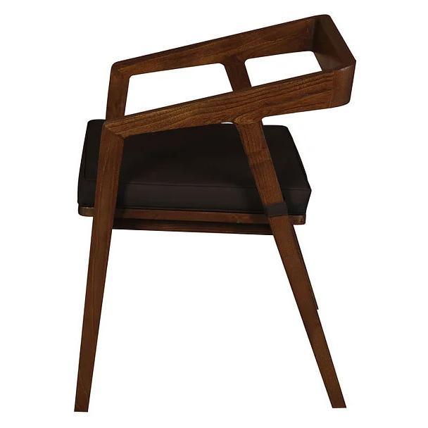 KYOTO SOLID OAK ARMCHAIR IN MAHOGANY/CUSHION SET OF 2