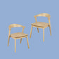 FYNN SOLID OAK DINING CHAIRS IN NATURAL SET OF 2 - MyChocolateWood