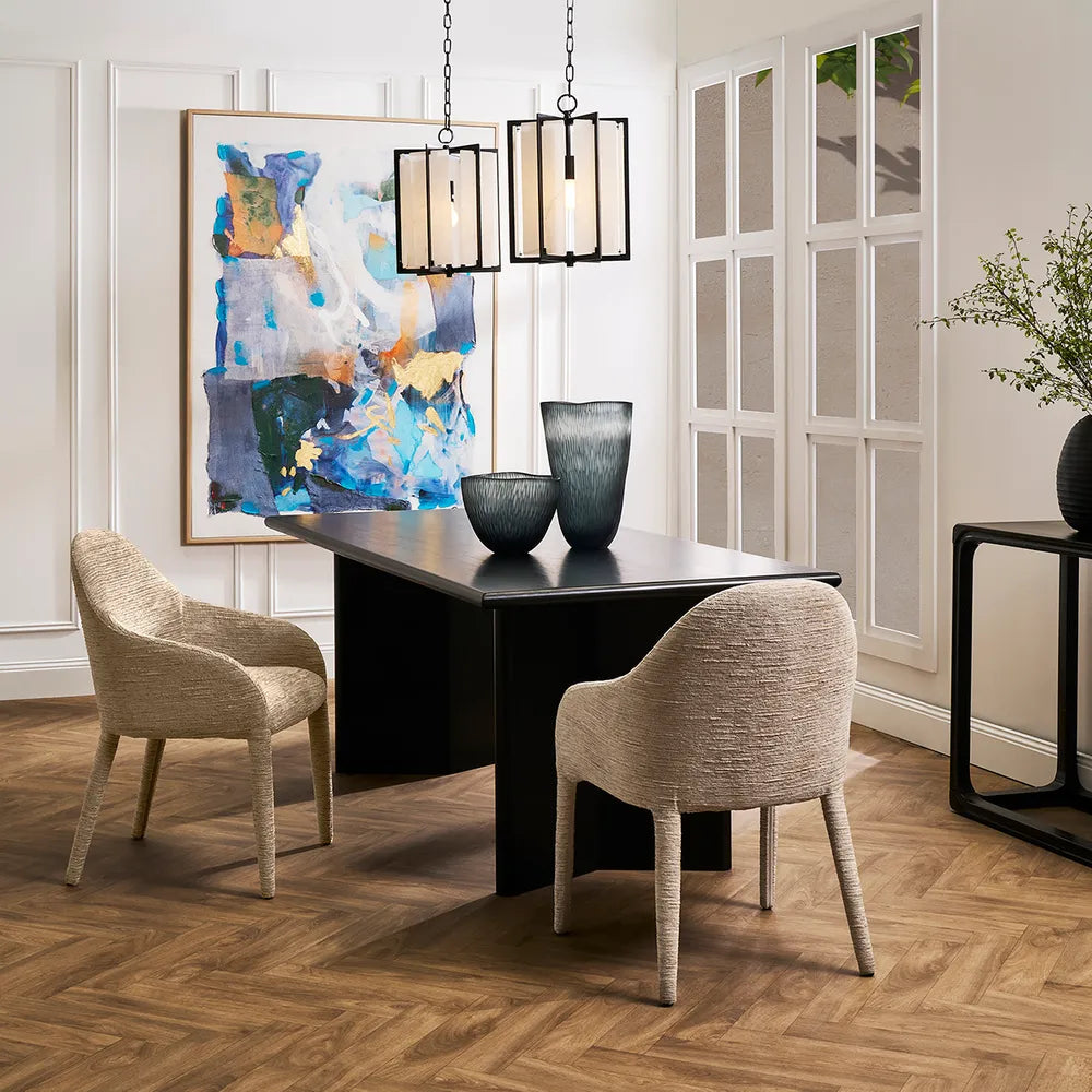 CHALMERS FABRIC DINING CHAIR BEIGE