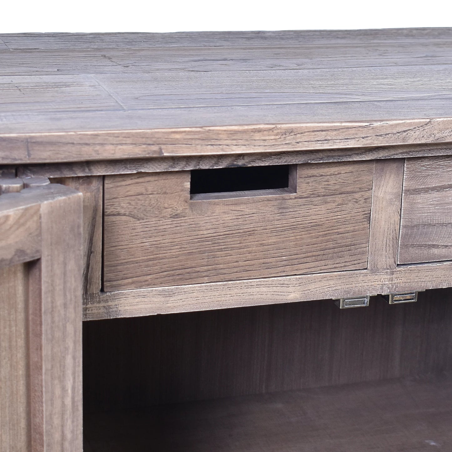 JARVIS SLATTED OLD ELM SIDE SIDEBOARD/BUFFET  NATURAL