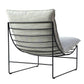 SILVA FABRIC ARMLESS LOUNGE CHAIR  EASY CHAIR ACCENT CHAIR IN WINTER