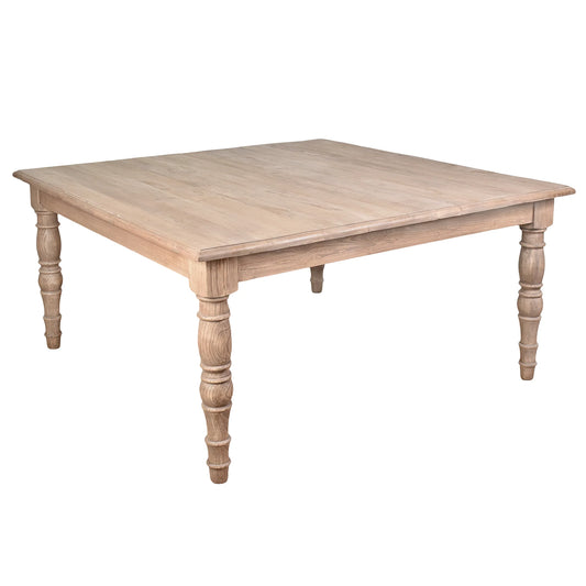 POWELL RECLAIMED ELM SQUARE DINING TABLE 150 X 150CM