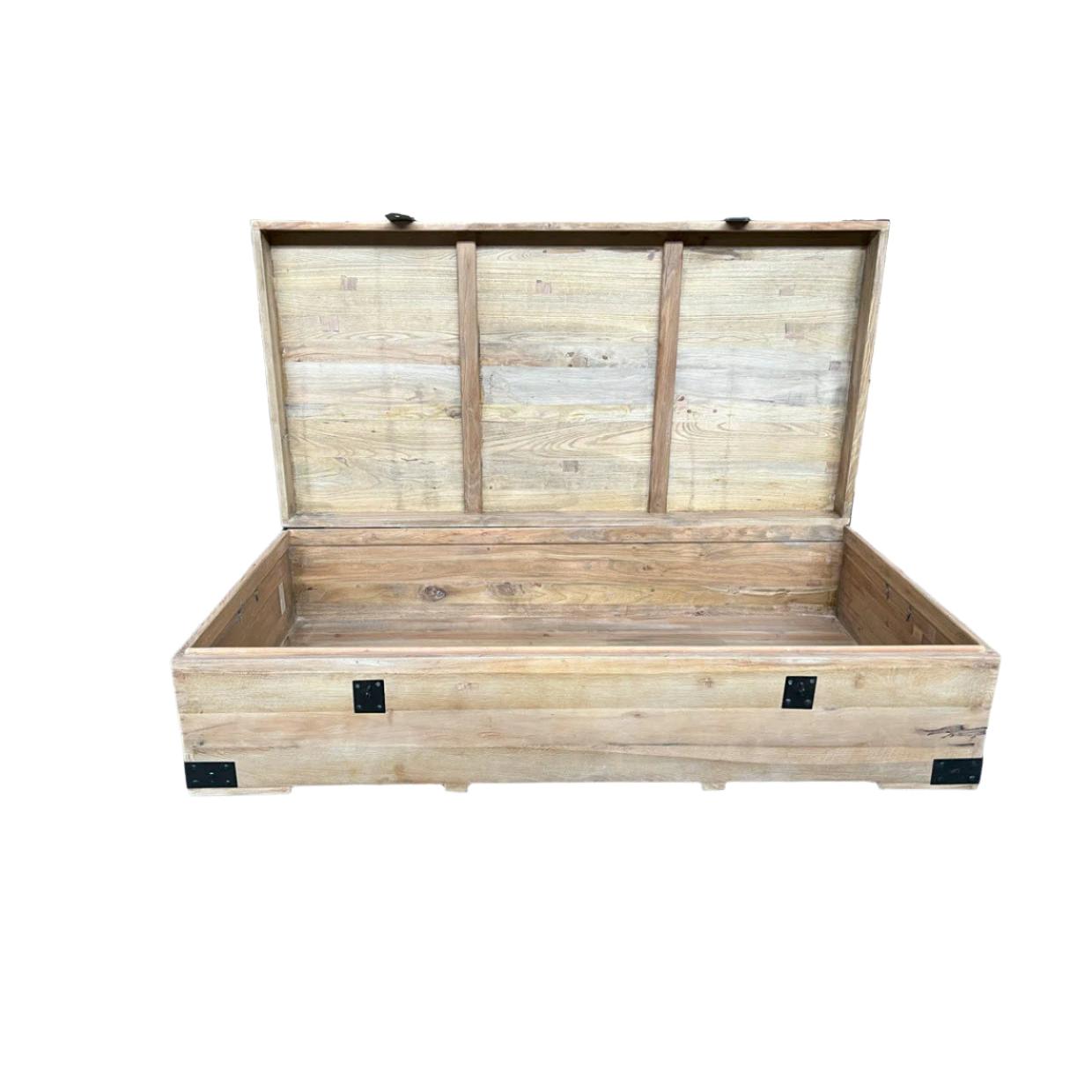 FAIRMONT RECYCLED ELM TRUNK/COFFEE TABLE 160CM IN NATURAL - MyChocolateWood