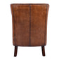 HAREWOOD VINTAGE LEATHER ARMCHAIR IN TOFFEE - MyChocolateWood