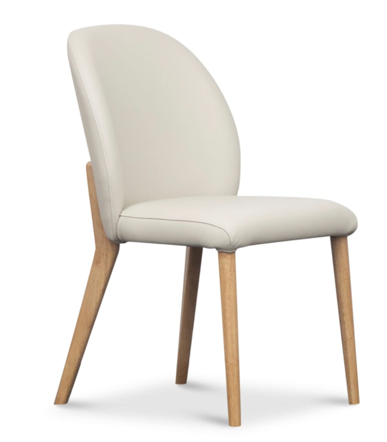 MOLARD TOP GRAIN LEATHER DINING CHAIR IN FROST