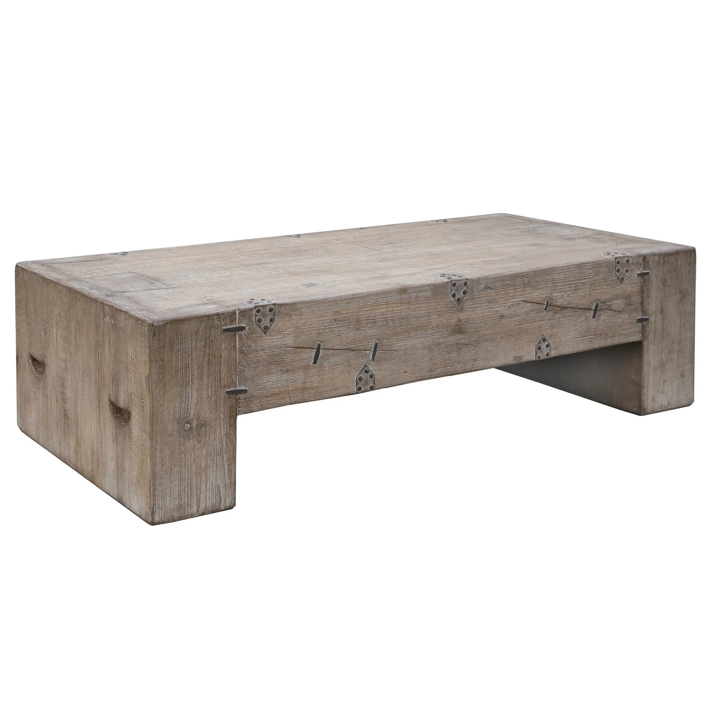 ROWAN SOLID PINE BLOCK COFFEE TABLE