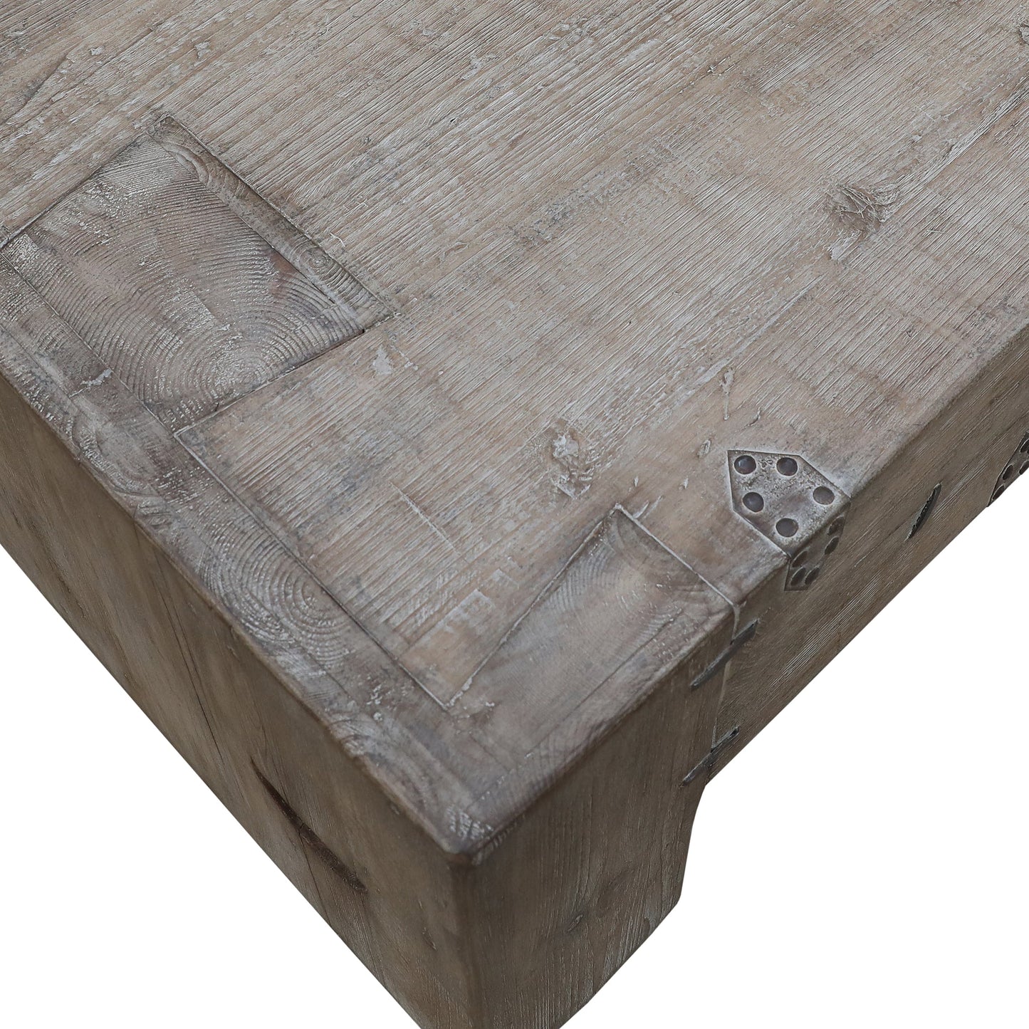 ROWAN SOLID PINE BLOCK COFFEE TABLE