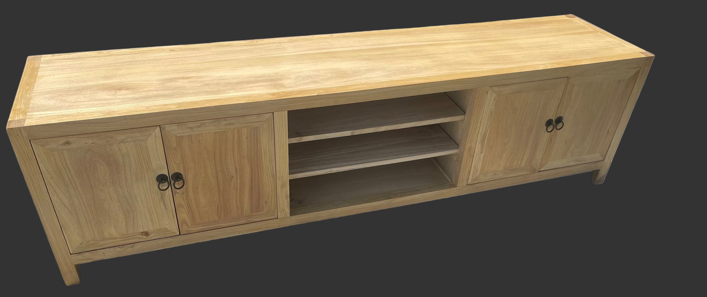 BORDEAUX SOLID ELM WOOD TV UNIT 200CM