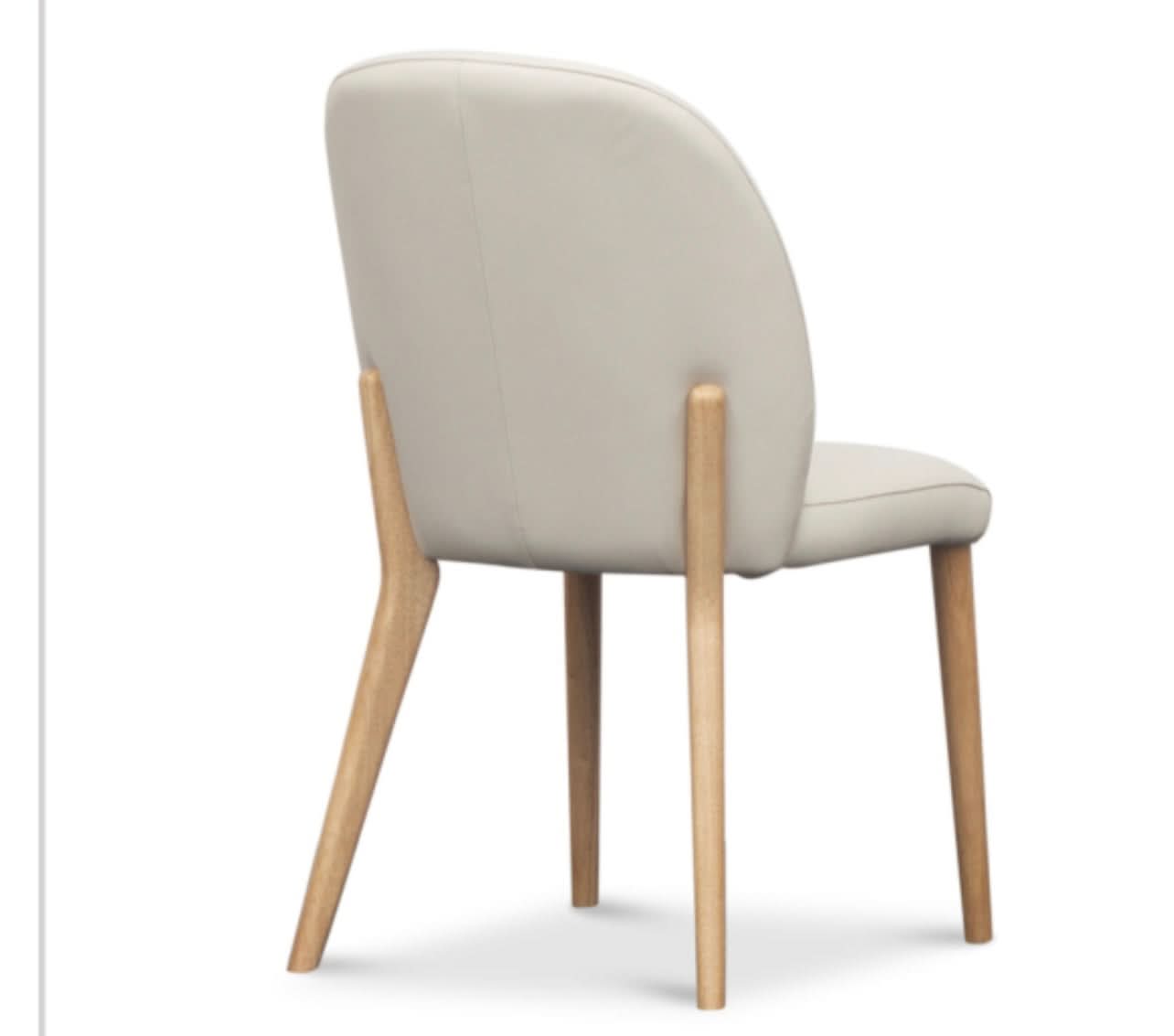 MOLARD TOP GRAIN LEATHER DINING CHAIR IN FROST