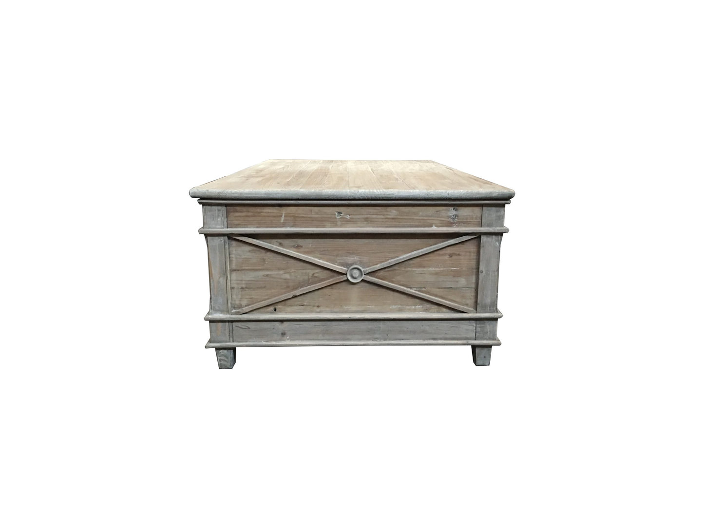 PROVENZ RECYCLED ELM RUSTIC 4 DRAWERS COFFEE TABLE