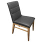 MORROW LEATHER DINING CHAIR GRAY/NATURAL