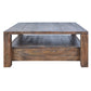 ELDRIDGE MINDI WOOD 2 DRAWERS SQUARE COFFEE TABLE IN HONEY BROWN - MyChocolateWood